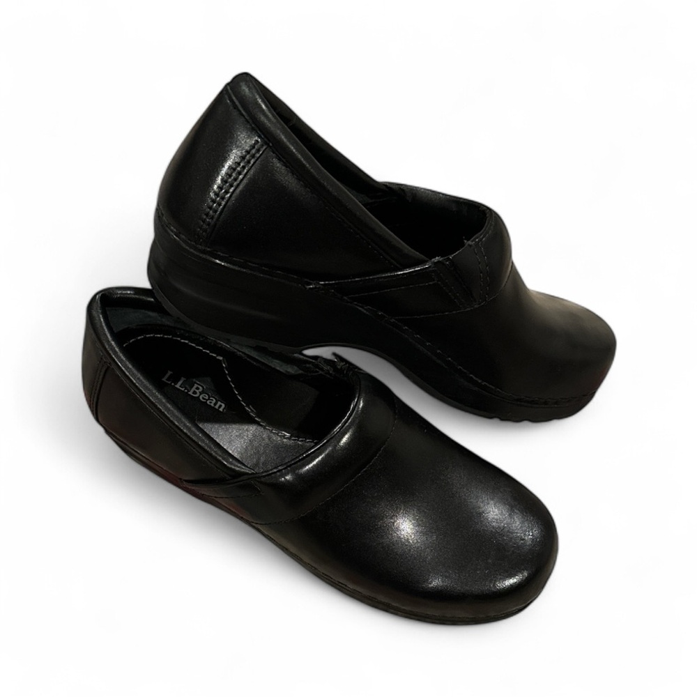 L.L. Bean Clog Women's Black Leather Professional Mules 8